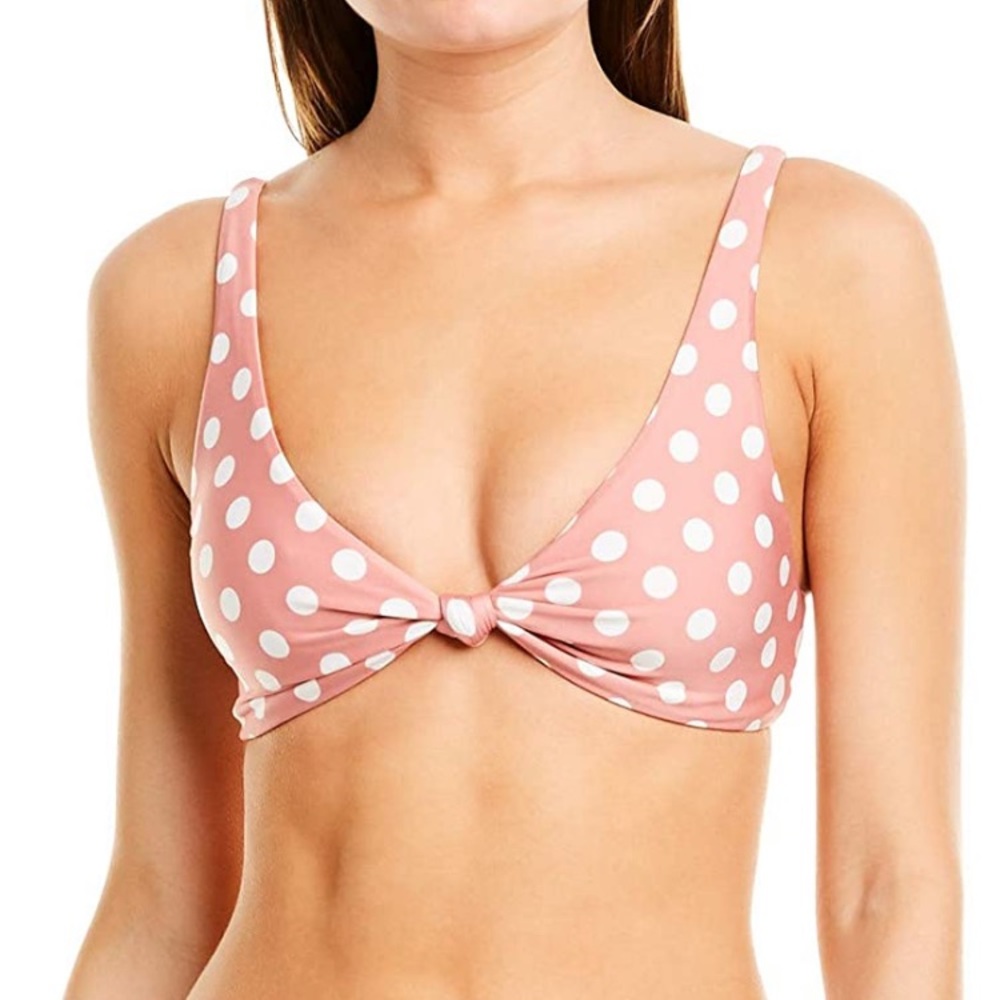 Pilyq Drew Knot Tie Bikini Top Size small H2